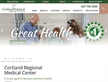 Tablet Screenshot of cortlandregional.org